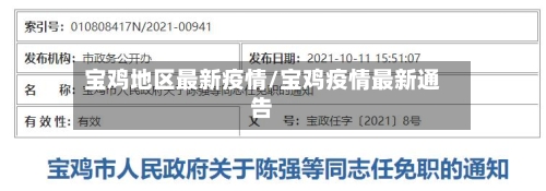 宝鸡地区最新疫情/宝鸡疫情最新通告
