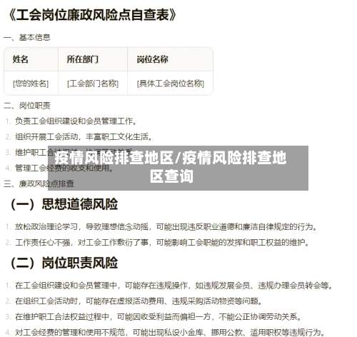 疫情风险排查地区/疫情风险排查地区查询-第2张图片