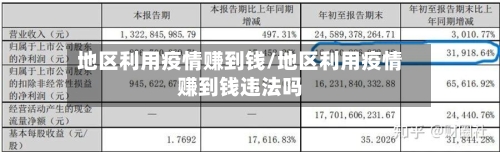地区利用疫情赚到钱/地区利用疫情赚到钱违法吗-第2张图片