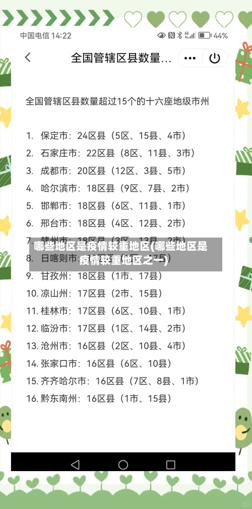 哪些地区是疫情较重地区(哪些地区是疫情较重地区之一)-第2张图片