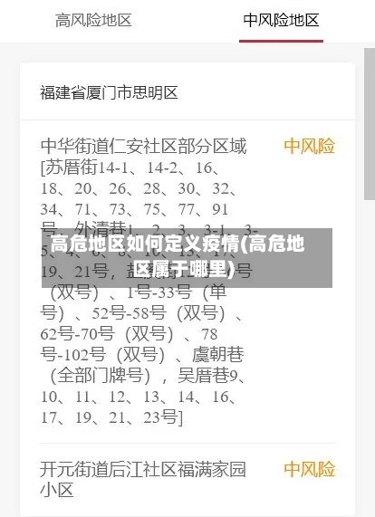 高危地区如何定义疫情(高危地区属于哪里)-第3张图片