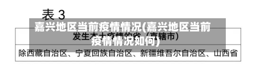 嘉兴地区当前疫情情况(嘉兴地区当前疫情情况如何)-第2张图片