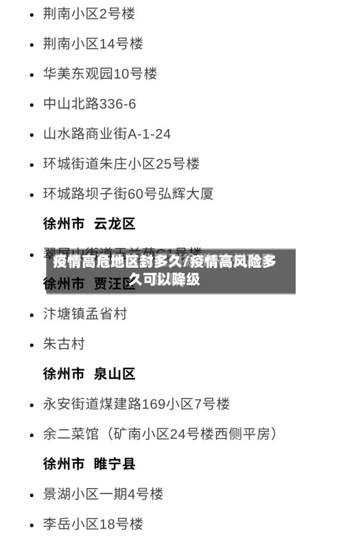疫情高危地区封多久/疫情高风险多久可以降级-第2张图片