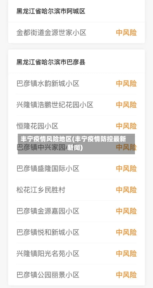 丰宁疫情风险地区(丰宁疫情防控最新新闻)-第2张图片
