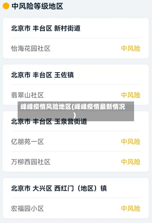 峰峰疫情风险地区(峰峰疫情最新情况)-第2张图片